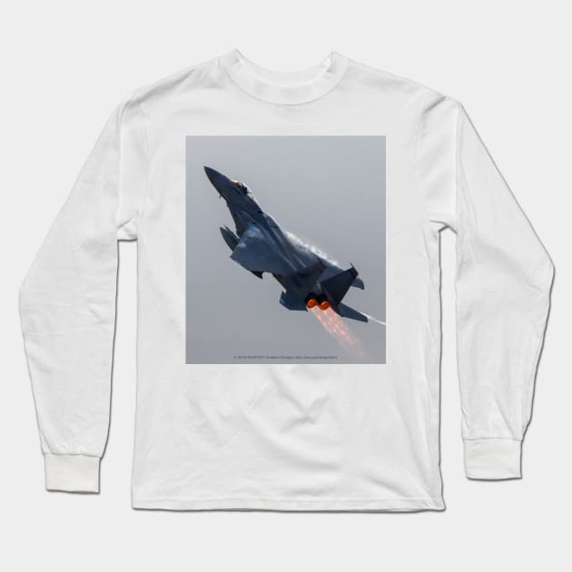 F-15C Afterburner & Vapor climb at dusk Long Sleeve T-Shirt by acefox1